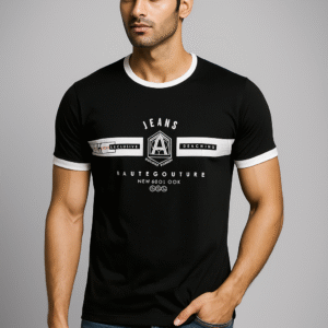 Men’s Ringer T-Shirt - Stylish Jeans Design | Casual Charmin |