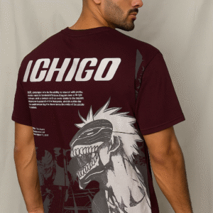 Unisex Oversized Anime Graphic T-Shirt – “ICHIGO” HOLLOW EDITION | Mystic Attire